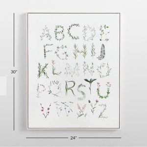 Pottery Barn Kids Floral Alphabet Wall Art